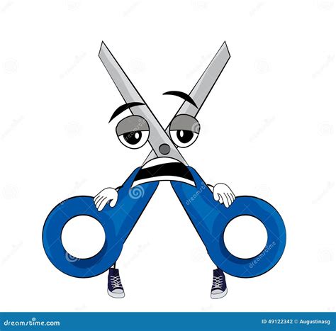 Tired Scissors Cartoon Stock Illustration Illustration Of Exhausted