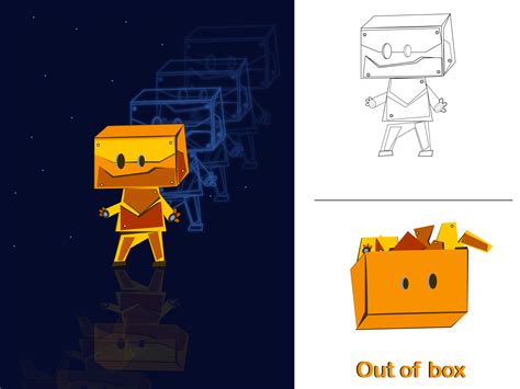 Out Of Box Cartoon Character Illustration By Md Hi Shuvo On Dribbble