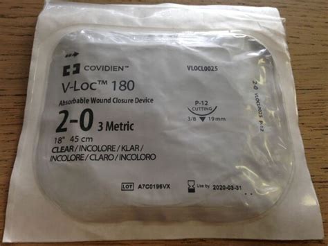 New Covidien Vlocl0025 V Loc 180 Absorbable Wound Closure Device 2 0 3