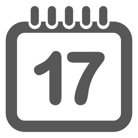 17th Date Calendar Icon Transparent Png And Svg Vector File