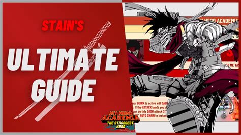 The Ultimate Stain Guide My Hero Academia The Strongest Hero Youtube