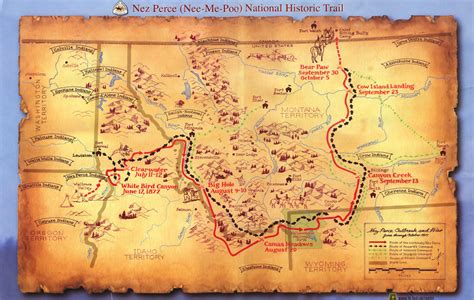 Nez Perce Trail Guide Map