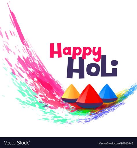 Happy Holi Greeting Design Background Royalty Free Vector