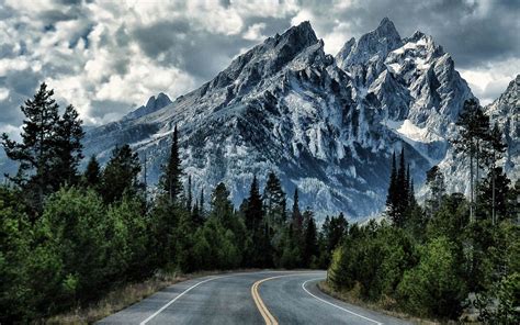 Road With Mountains Uhd 4k Wallpaper Pixelz