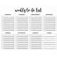 Weekly To Do List Printable Checklist Template  Paper Trail Design