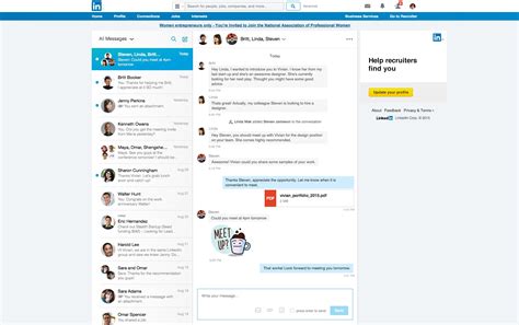 Linkedin Messaging Gets Chat Style Interface