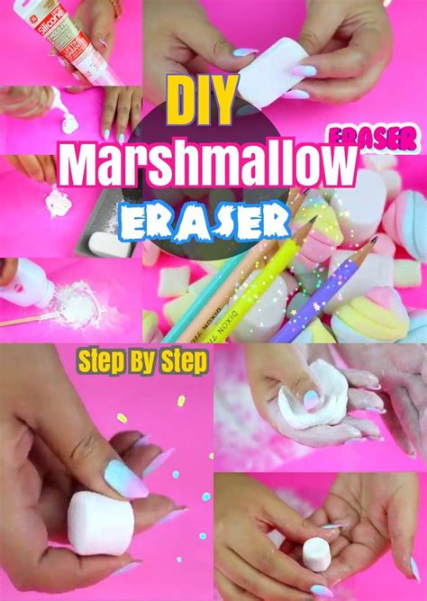 How to make the best slime with no glue! DIY Back to School Crafts: How to Make Marshmallow Eraser for Kids. Simple and Easy Craft ideas ...