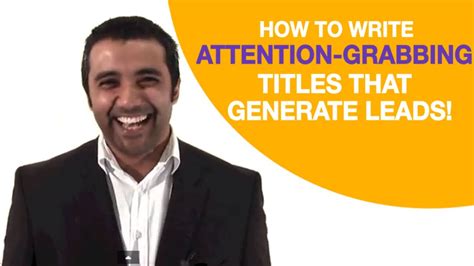 How To Write Attention Grabbing Titles That Generate Leads Youtube