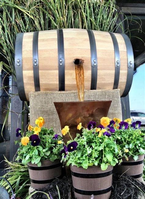 Bourbon Barrel Fountain | Barrel fountain, Barrel ideas, Backyard projects