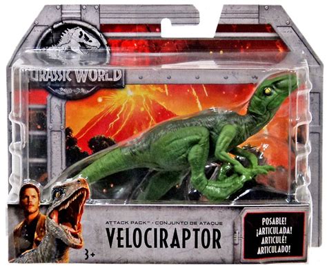 Jurassic World Fallen Kingdom Attack Pack Velociraptor Action Figure Mattel Toywiz