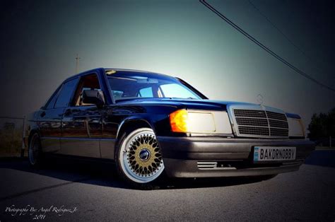 Black Mercedes Benz 190e 23 W201 On 16″ Gold Bbs Rs Bbs Rs Zone