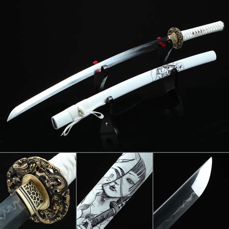 Handmade T10 Carbon Steel Authentic Hamon Japanese Katana Sword With