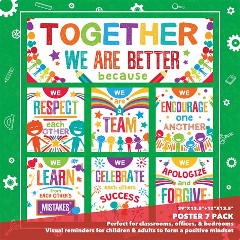 Sproutbrite Classroom Banner Decorations And Poster Bulletin Board Set