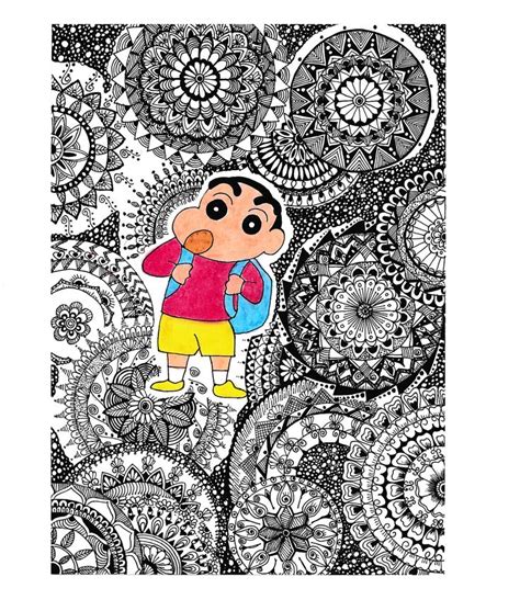 Coloring pictures on shinchan crayon coloring pages crayon shin chan coloring pages kids coloring pages. Crayon Shin Chan | Mandala design art, Mandala coloring ...