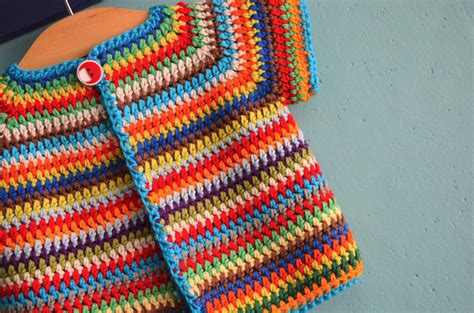Vicarnos Mama English Version Free Crochet Pattern Colourfull Baby Vest