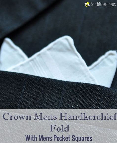 Look beautiful cutlery folded or flowers in the pockets of textile napkins. Crown Mens Handkerchief Pocket Square Fold - Napkin Fold ...