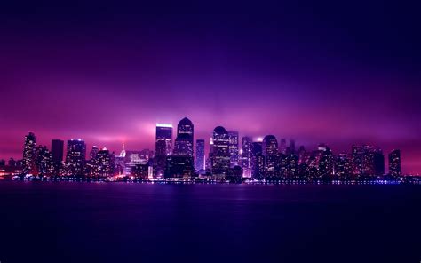 Aesthetic City 2560x1600 Wallpapers Night City Purple City City
