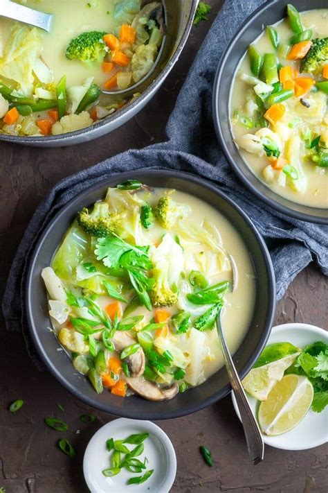 Like i actually have no words for how insanely delicious this soup is… my goal is to be your one stop shop for all the healthy recipes you'll need from healthified taco bell menu items to brownie batter protein bites. Thai Coconut Soup for Stove or Instant Pot [V & GF ...