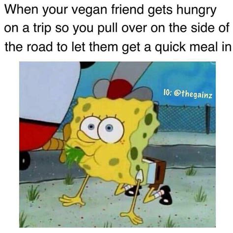 30 Sassy Memes That Ll Trigger Your Vegan Friends Funny Spongebob