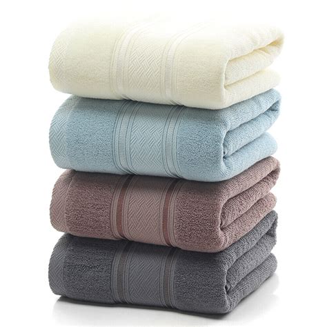 Thick And Plush Cotton Solid Bath Towels Super Soft Extra Absorbent