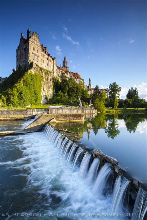 Sigmaringen Castle Reflected In The River Danube Swabia Baden