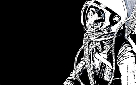 Hd Wallpaper Artwork Skeleton Skull Astronaut Wallpaper Flare