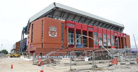 Giant Liverpool Club Crest Installed On New Anfield Main Stand As