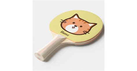 Cartoon Cute Cat Ping Pong Paddle Zazzle