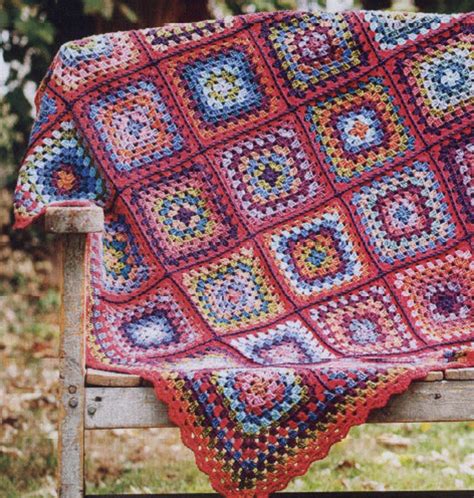 Crochet Pattern Afghan Throw Granny Square Instant Pdf Etsy