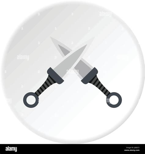 Steel Throwing Knives Icon Circle Stock Vector Image And Art Alamy