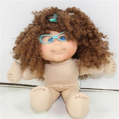 Girls Brunette Curly Haired Blue Eyed Cabbage Patch Doll Oaa 2015