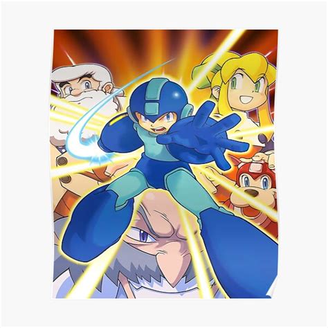 Megaman Video Game Art Poster For Sale By Aureliedellj Redbubble