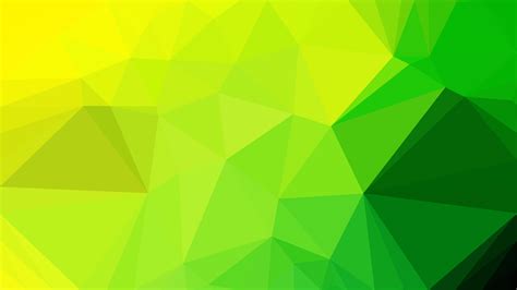 Free Green And Yellow Geometric Polygon Background