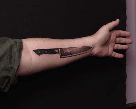 Chefs Knife Tattoo By Jens Olsson Knife Tattoo Tattoos Culinary