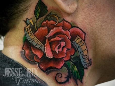 Traditional Rose Tattoo By Jesse Rix Tattoonow