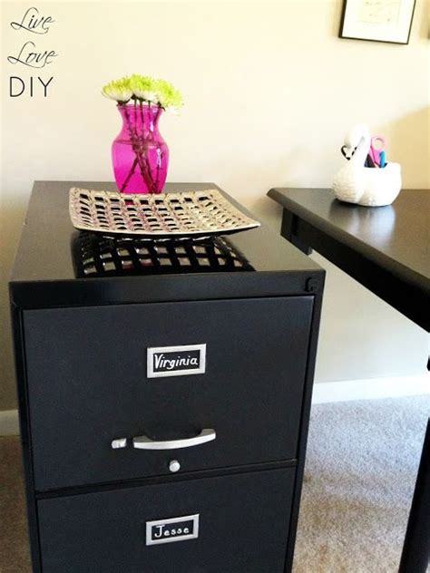 More information on the transformation at metal cabinets turn out great with chalk paint! Chalkboard Paint File Cabinet | LiveLoveDIY | Painted file ...