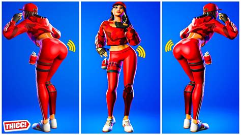 Fortnite Ruby Skin Showcase Thicc Most Simped On Outfit Best Tiktok Emotes And Dances