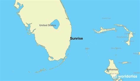 Where Is Sunrise Fl Sunrise Florida Map