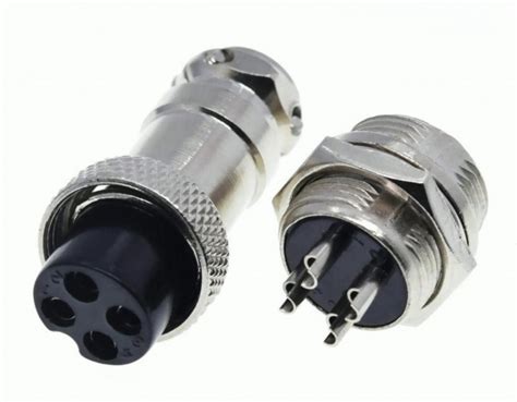 4 Pin 16mm Male And Female Circular Panel Connector Gx16 4 Gx16 4pin