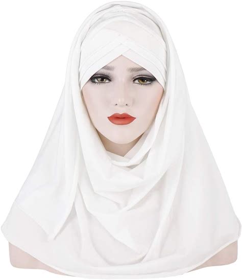 Amorar Hijab Kopftuch Für Damen Muslimische Frauen Schal Kopfbedeckung Hidschab Islamische