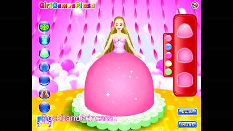 Barbie Cake Game Barbie Cake Decorating Games Youtube