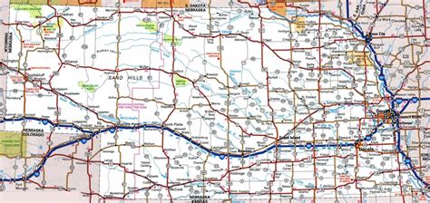 Road Map Of Nebraska With Cities Printable Road Map Of Nebraska