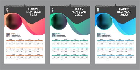 Single Wall Calendar 2022 Template Design With Place For Photo 2947814