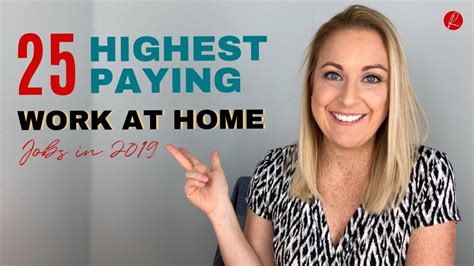 25 Highest Paying Work At Home Jobs In 2019 Best Youtube