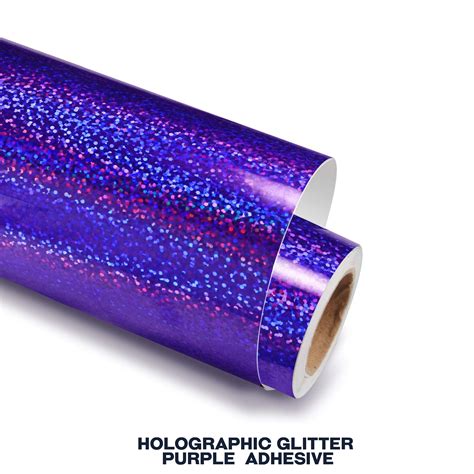Adhesive Vinyl Holographic Glitter Purple Kks Printing And
