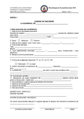 Model Cerere Inscriere Licenta Fill Online Printable Fillable