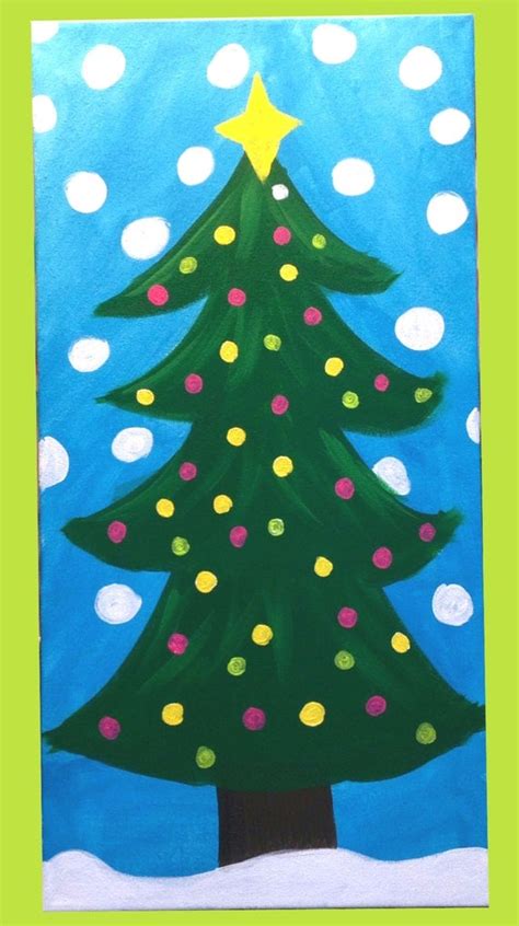 Items Similar To Whimsical Christmas Tree Canvas On Etsy