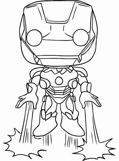 Iron Funko Coloring Marvel Pop Pages Pops