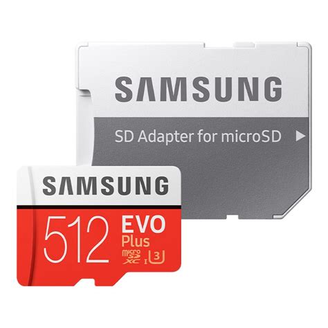 Samsung 512gb Evo Plus Microsdxc Class 10 U3 Memory Card 100mbs Mb