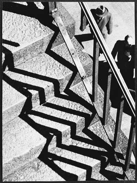 Stairs Railing Shadows And Two Men 1951 Image Photography Art